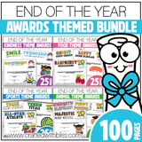 Editable End of the Year Awards Classroom Certificate Themed Bundle
