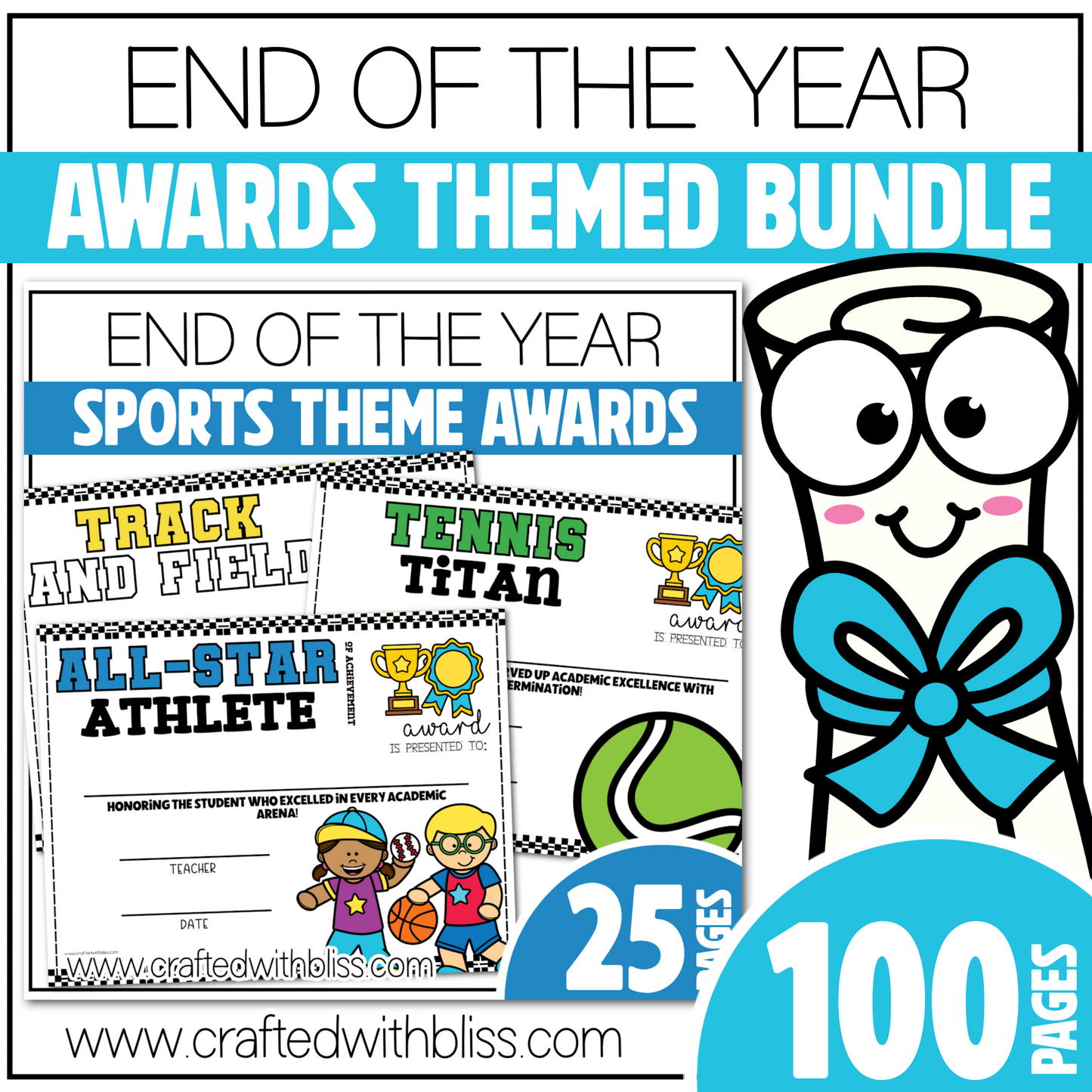 Editable End of the Year Awards Classroom Certificate Themed Bundle
