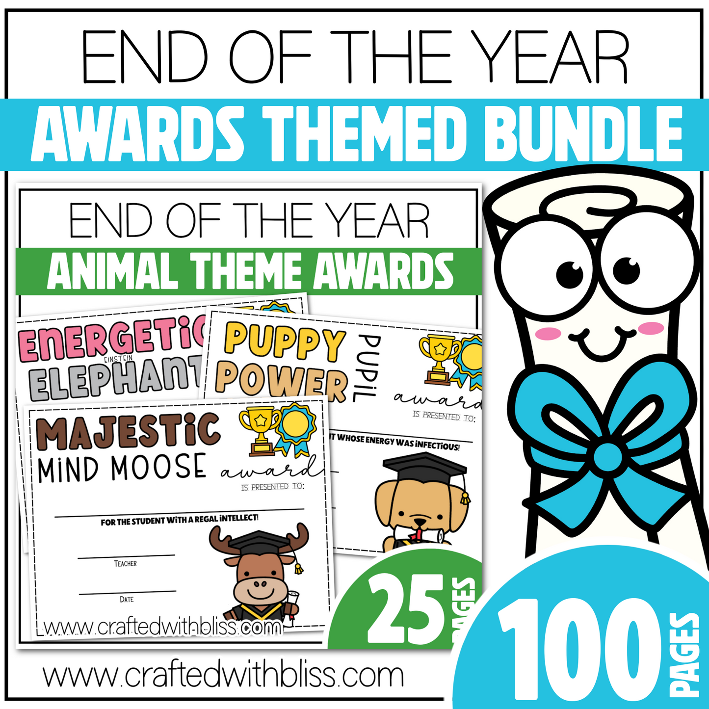 Editable End of the Year Awards Classroom Certificate Themed Bundle