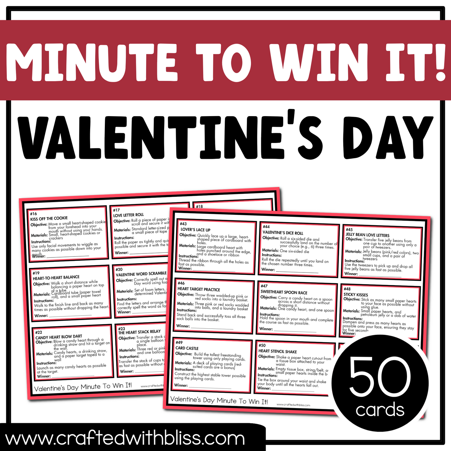 Valentine's Day Party Minute Games