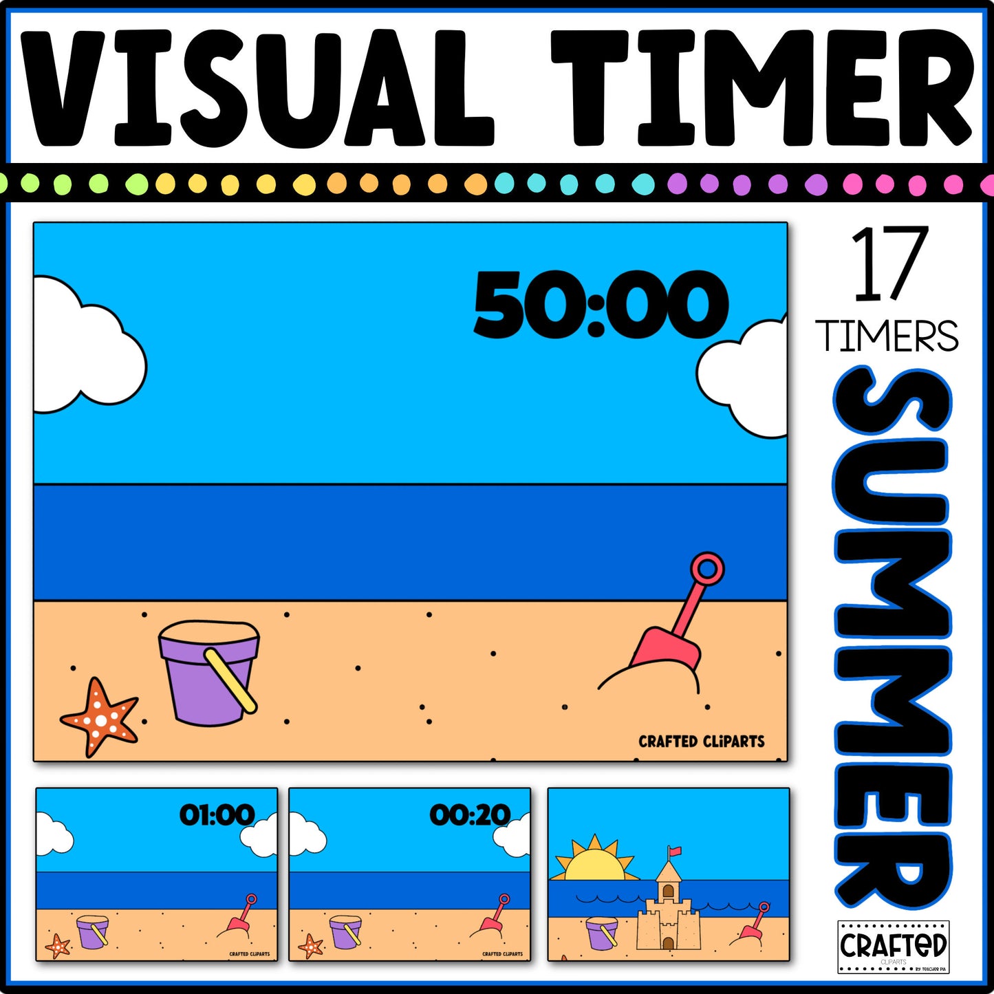 Summer Visual Timer Countdown Classroom Management Tool Transition PPT Video