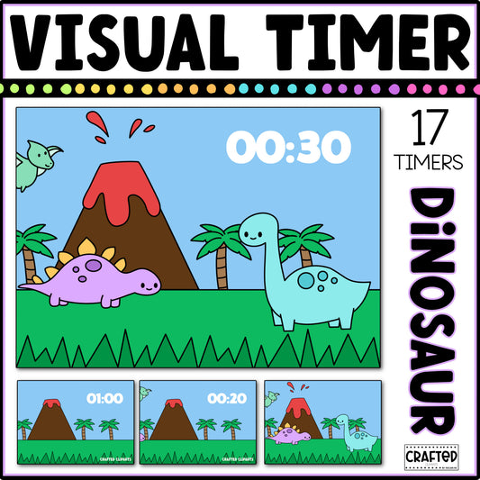 Dinosaur Visual Timer Countdown Classroom Management Tool Transition PPT Video