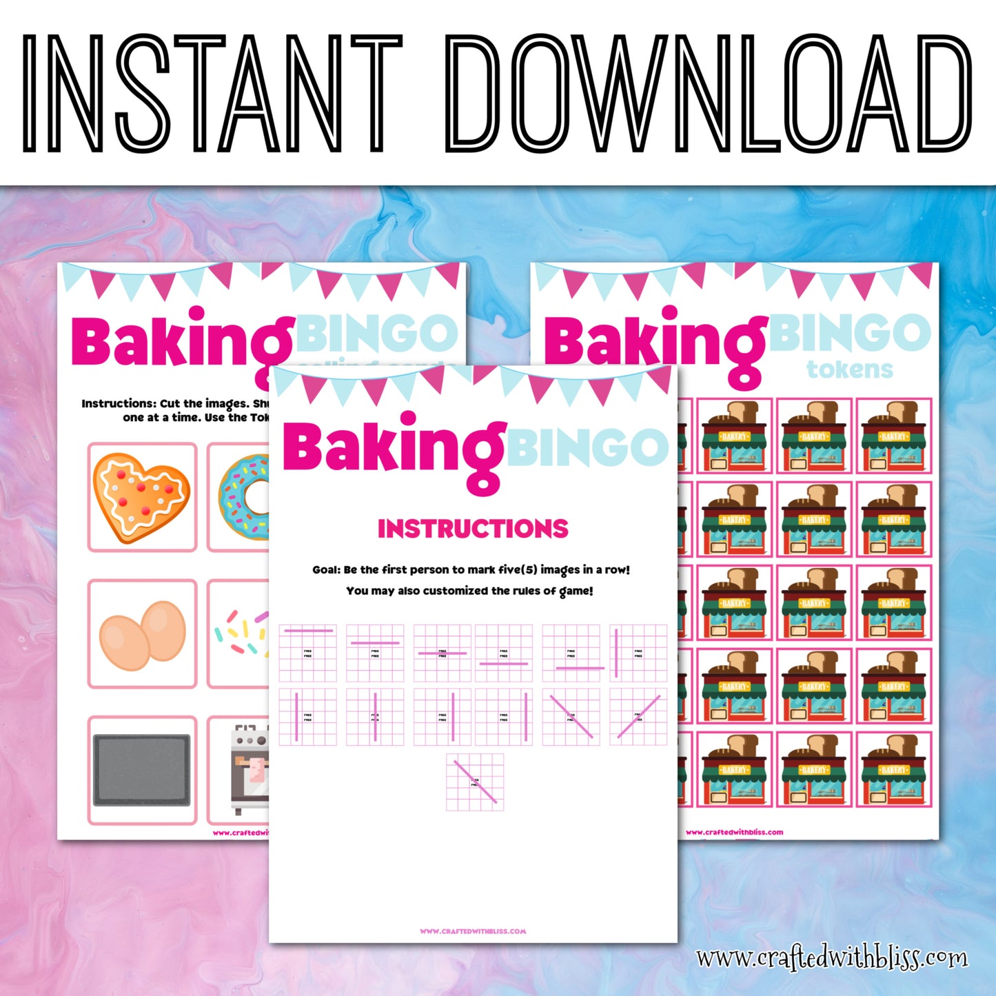 Baking Bingo For Kids - 30 Cards