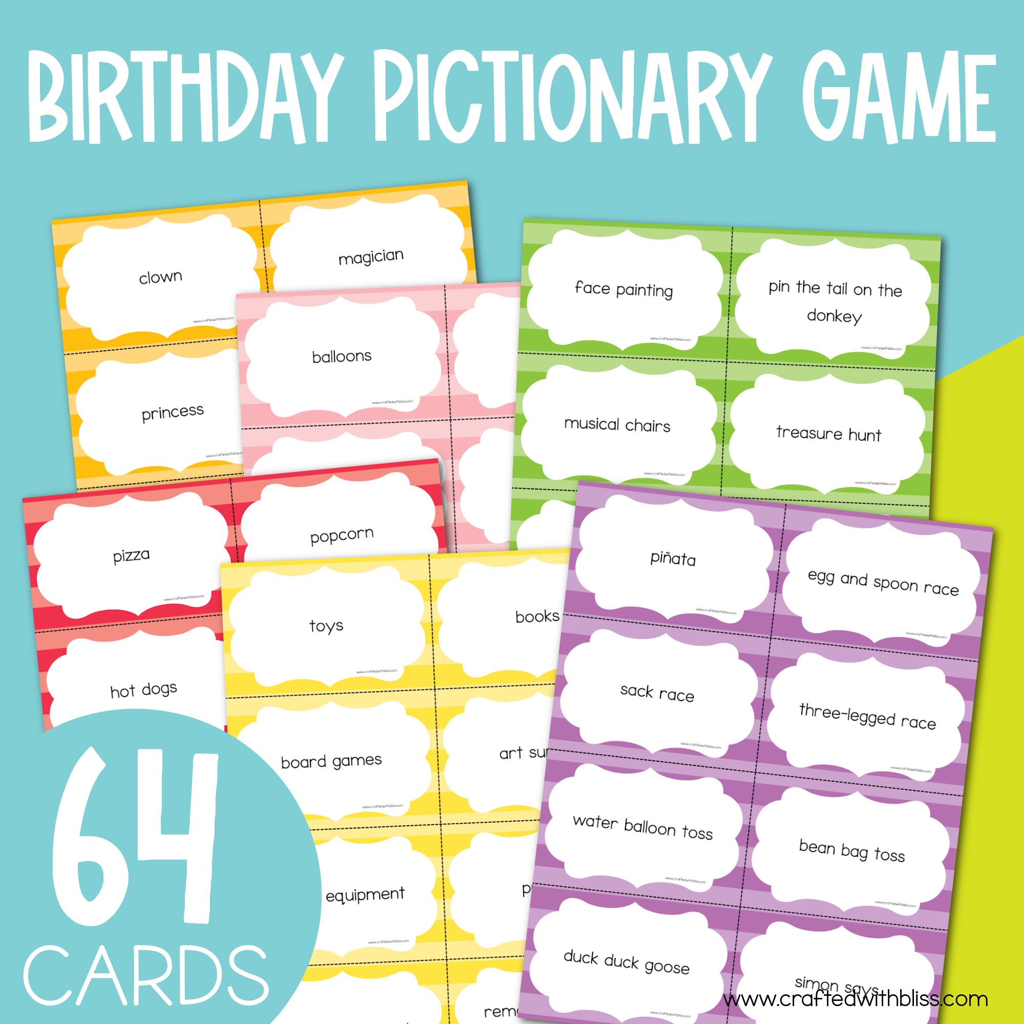 The Ultimate Bible Pictionary Game For Kids - 64 Cards