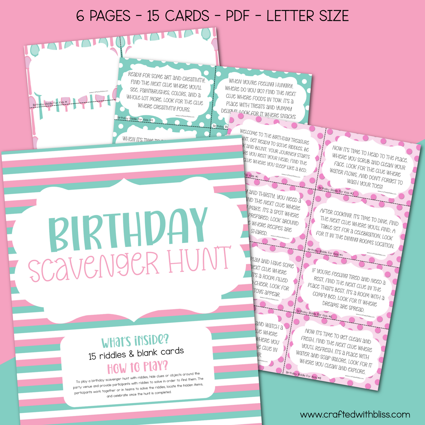 The Ultimate Birthday Scavenger Hunt Riddle Clues For Kids | Birthday Treasure Hunt Activity