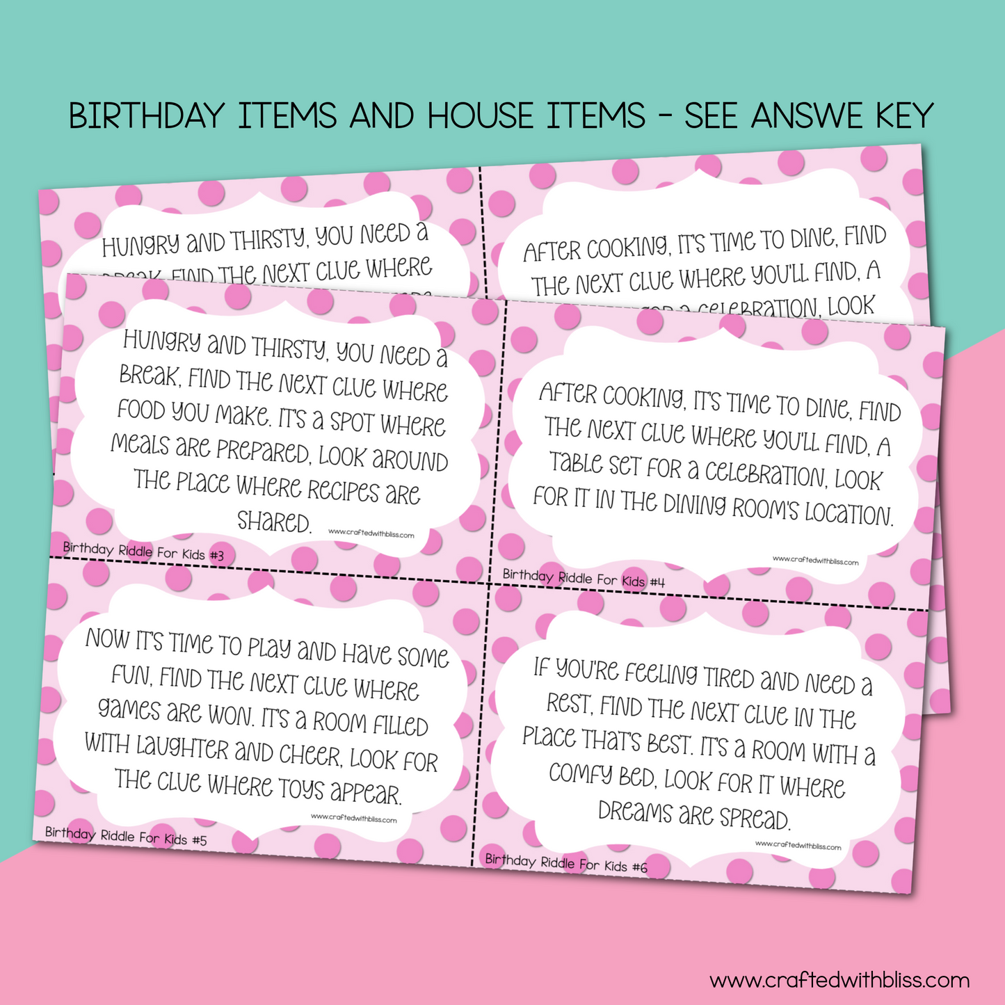 The Ultimate Birthday Scavenger Hunt Riddle Clues For Kids | Birthday Treasure Hunt Activity