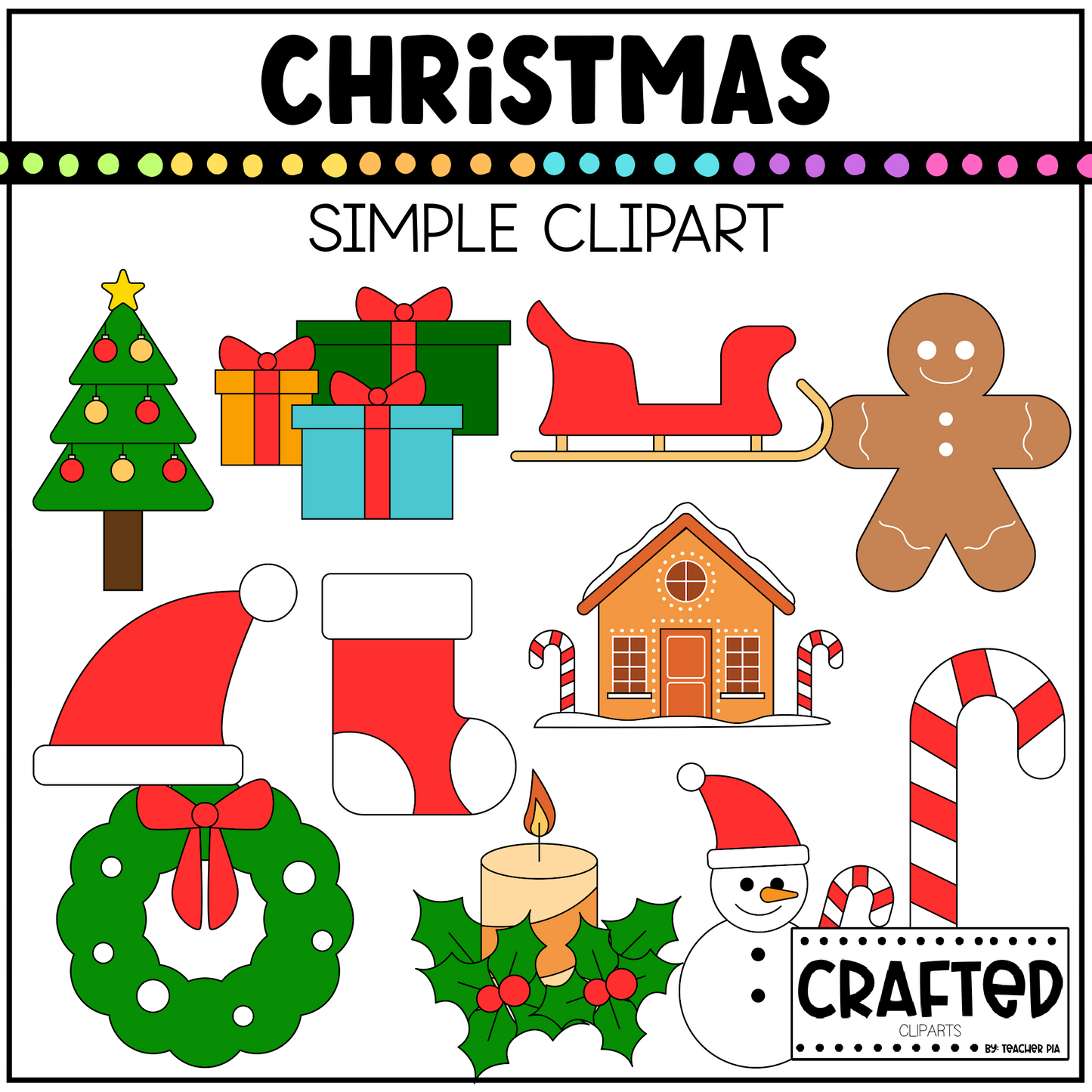 Simple Christmas Background Scene December Clipart Commercial Use