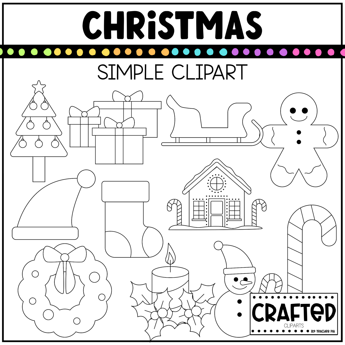 Simple Christmas Background Scene December Clipart Commercial Use