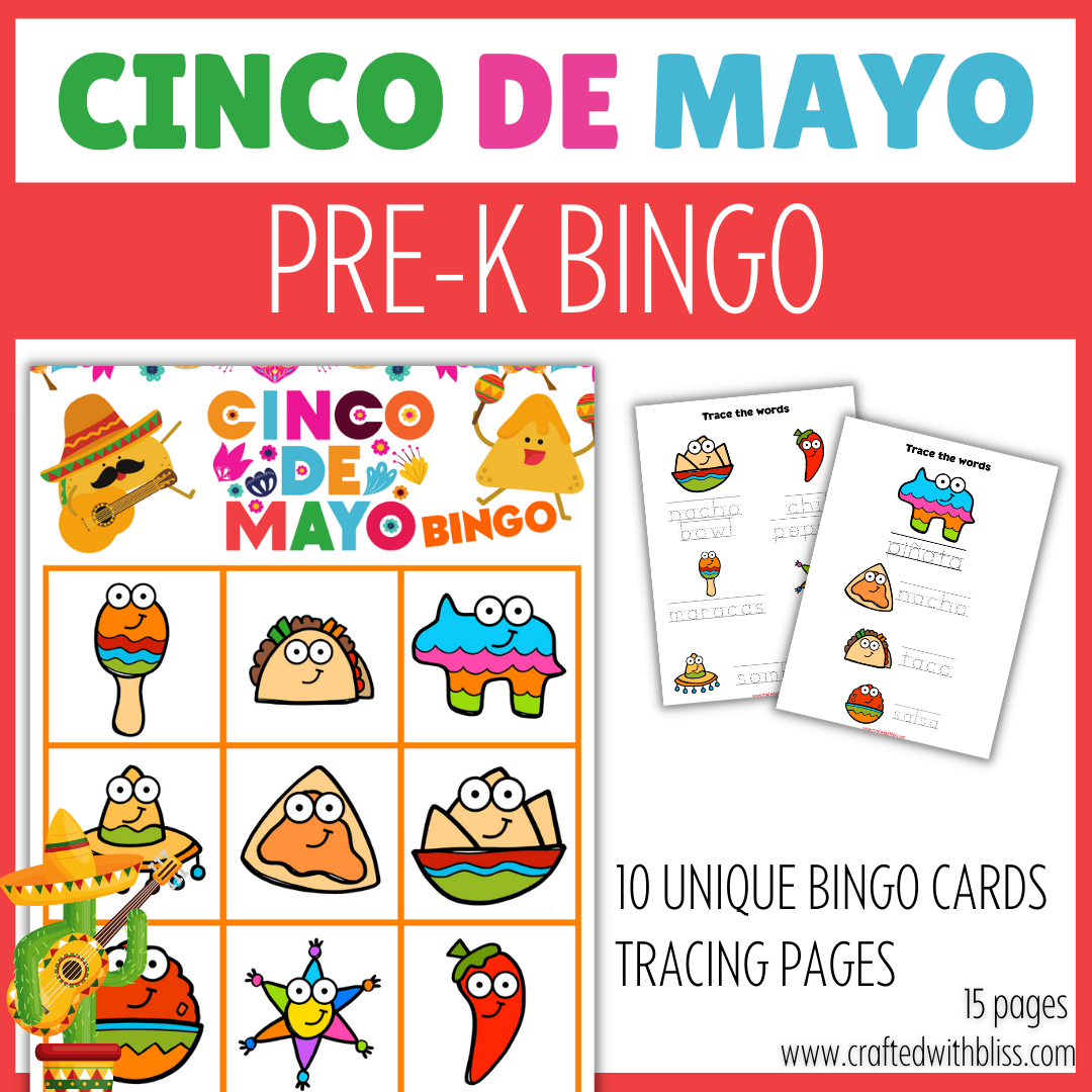10 Cinco De Mayo BINGO For Preschool-Kindergarten