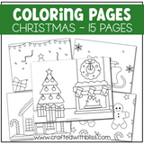Christmas Coloring Pages For Kids Background Scene