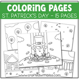 St. Patrick's Day Coloring Pages For Kids Background Scene