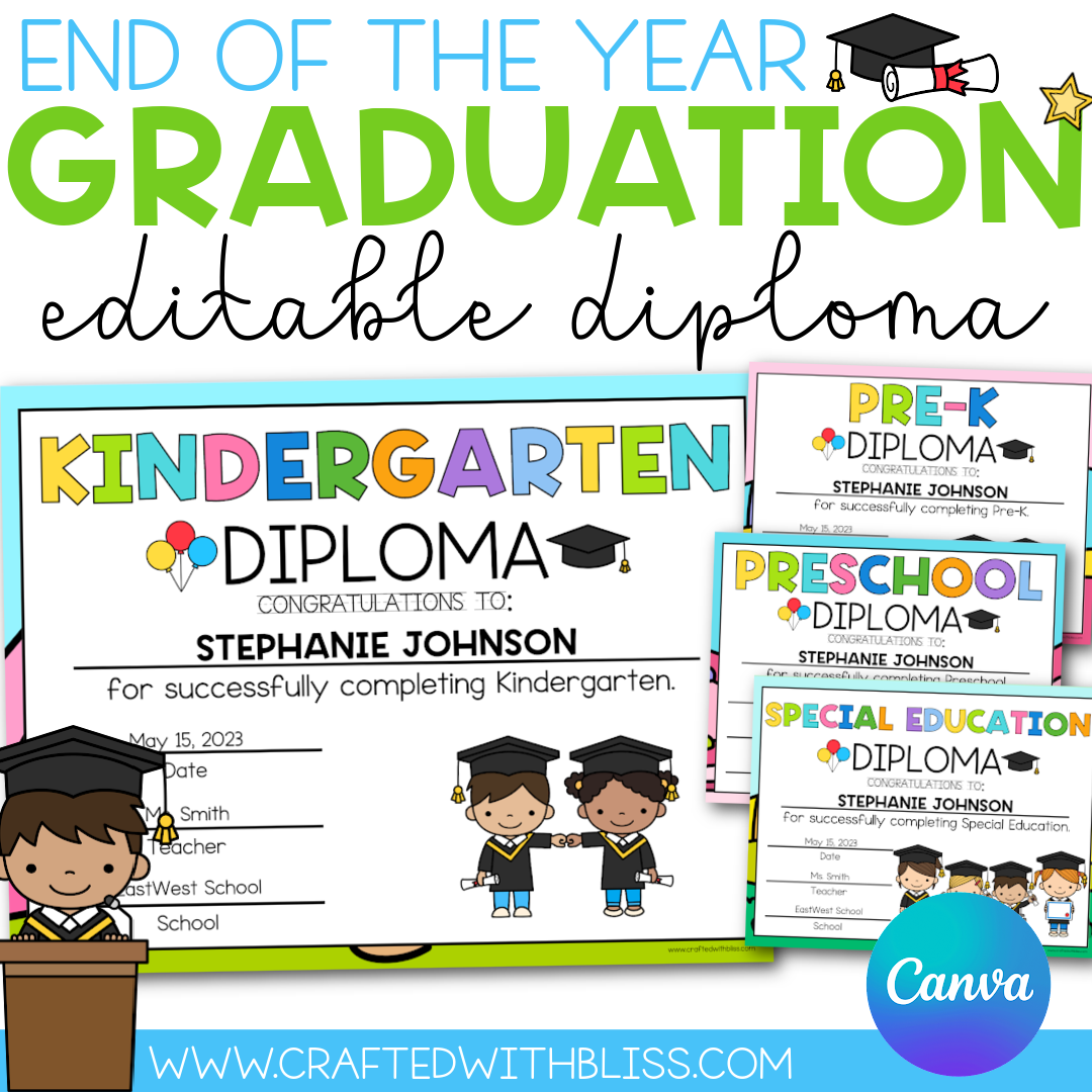 Graduation Kit Bundle Pre-K, Preschool & Kindergarten | End Of The Year