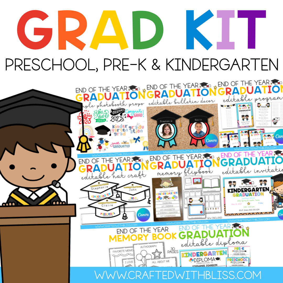 Graduation Kit Bundle Pre-K, Preschool & Kindergarten | End Of The Year