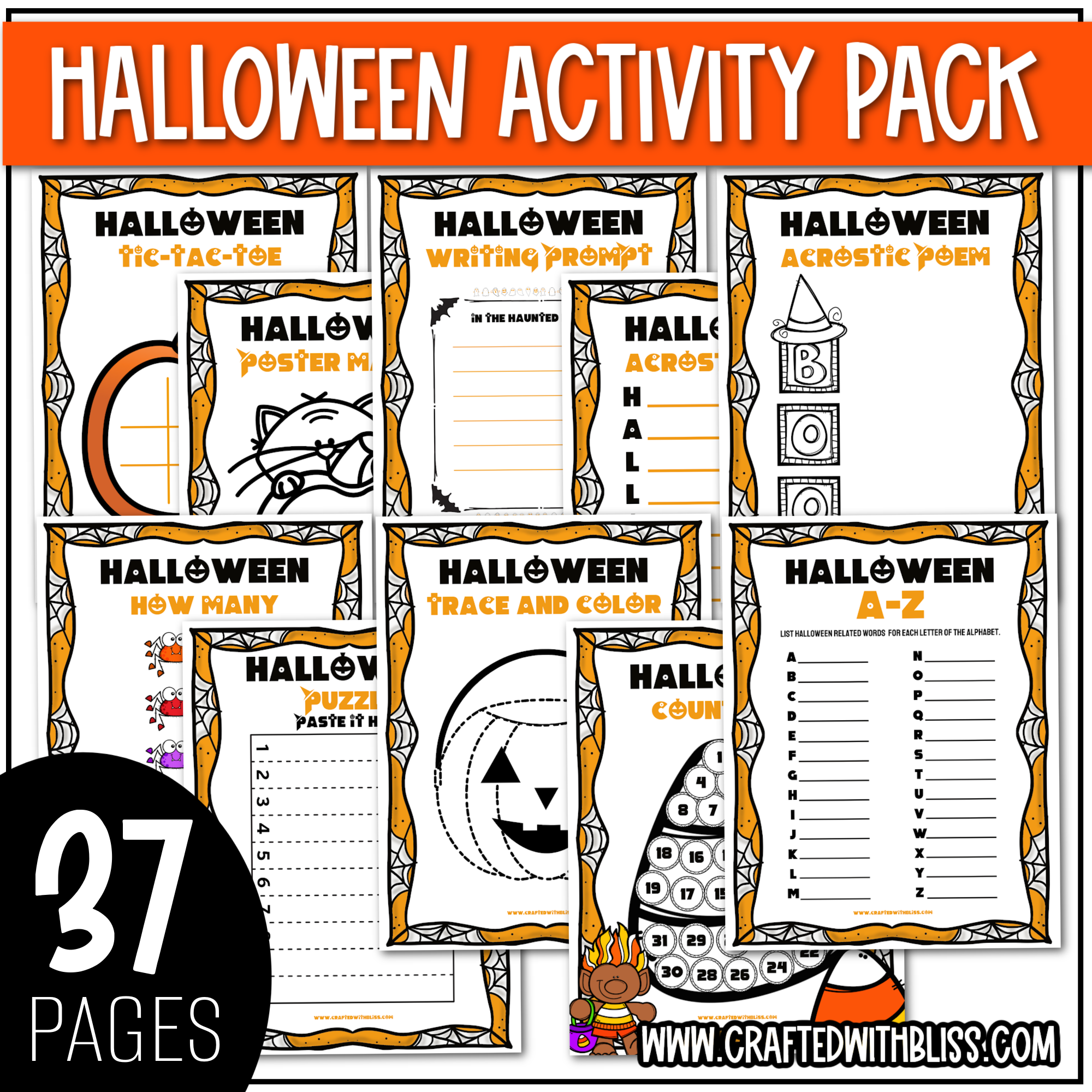 Halloween Activities Today
 Printable Halloween Games And Fun Activities Pack For Kids Game Bundle