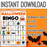 Halloween Bingo For Kids - 30 Cards