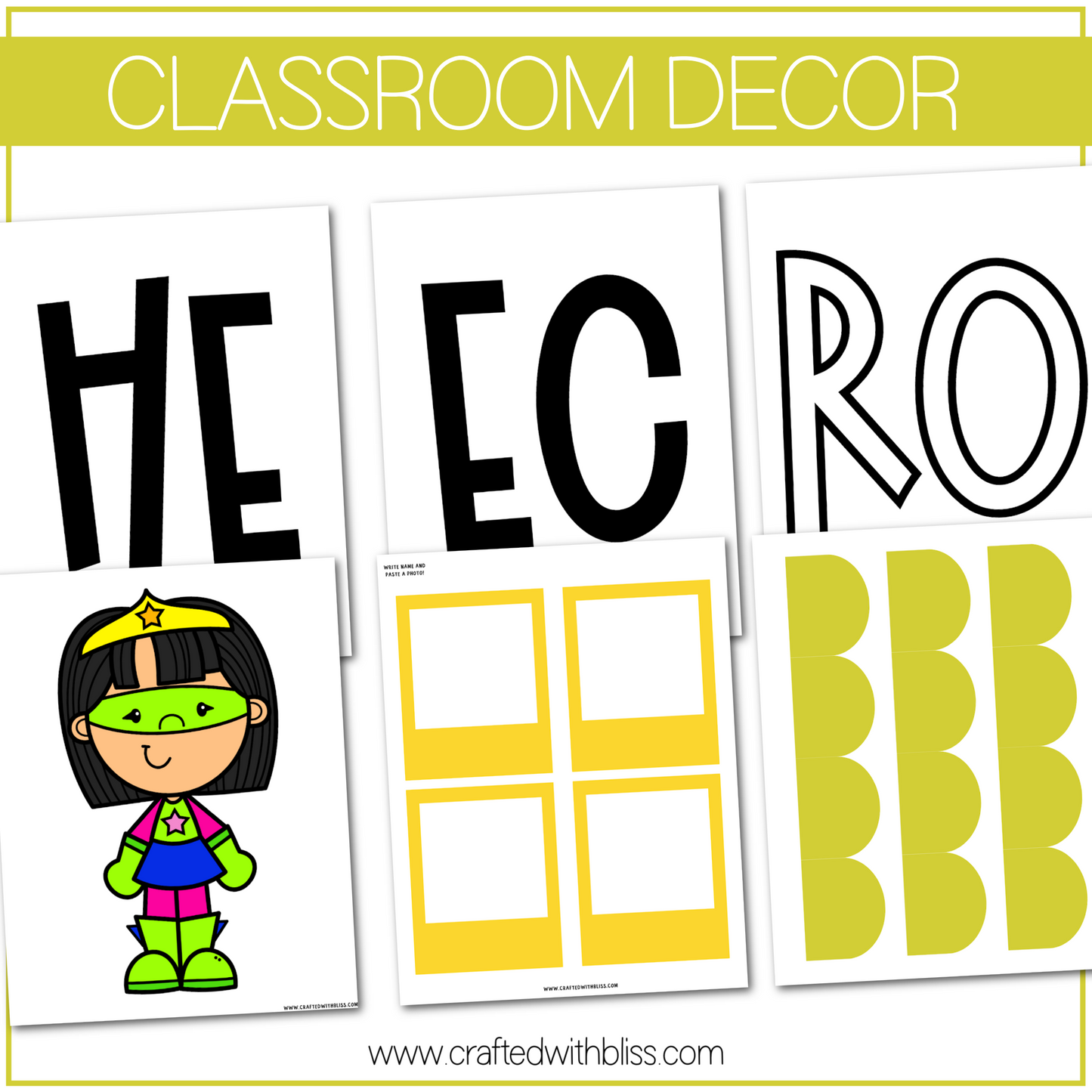 Superhero Theme Back To School Bulletin Board Kit | Heroes Classroom Decor