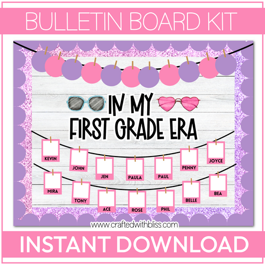 In My First Grade Era Back To School Bulletin Board Kit | Door Classroom Decor (1st up to 9th)