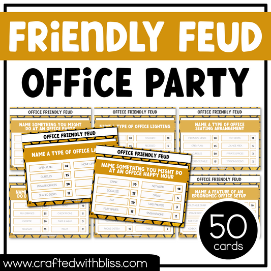 Office Theme Party Friendly Feud Game Work Staff Team Building