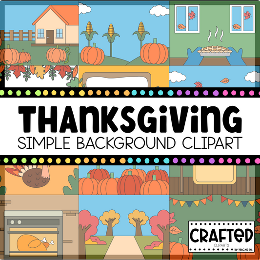 Simple Thanksgiving Background Scene November Clipart
