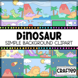 Simple Dinosaur Background Scene July Clipart Commercial Use