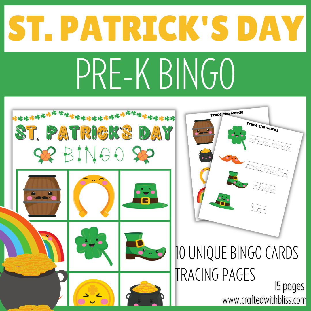 10 St. Patrick's Day BINGO For Preschool-Kindergarten