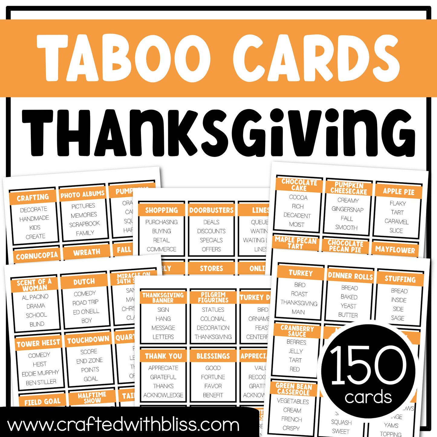 Thanksgiving Party Game Printable Bundle