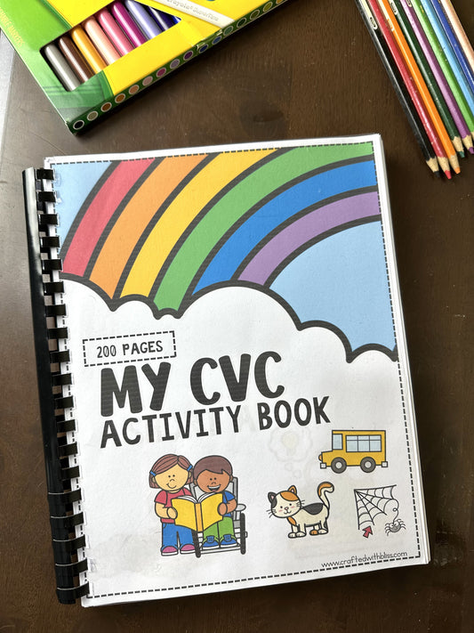 My CVC Activity Book (150+ pages) | Homeschool | Kindergarten | Literacy Center