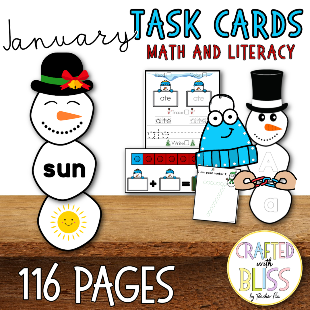 Task Cards Math and Literacy Mega Bundle