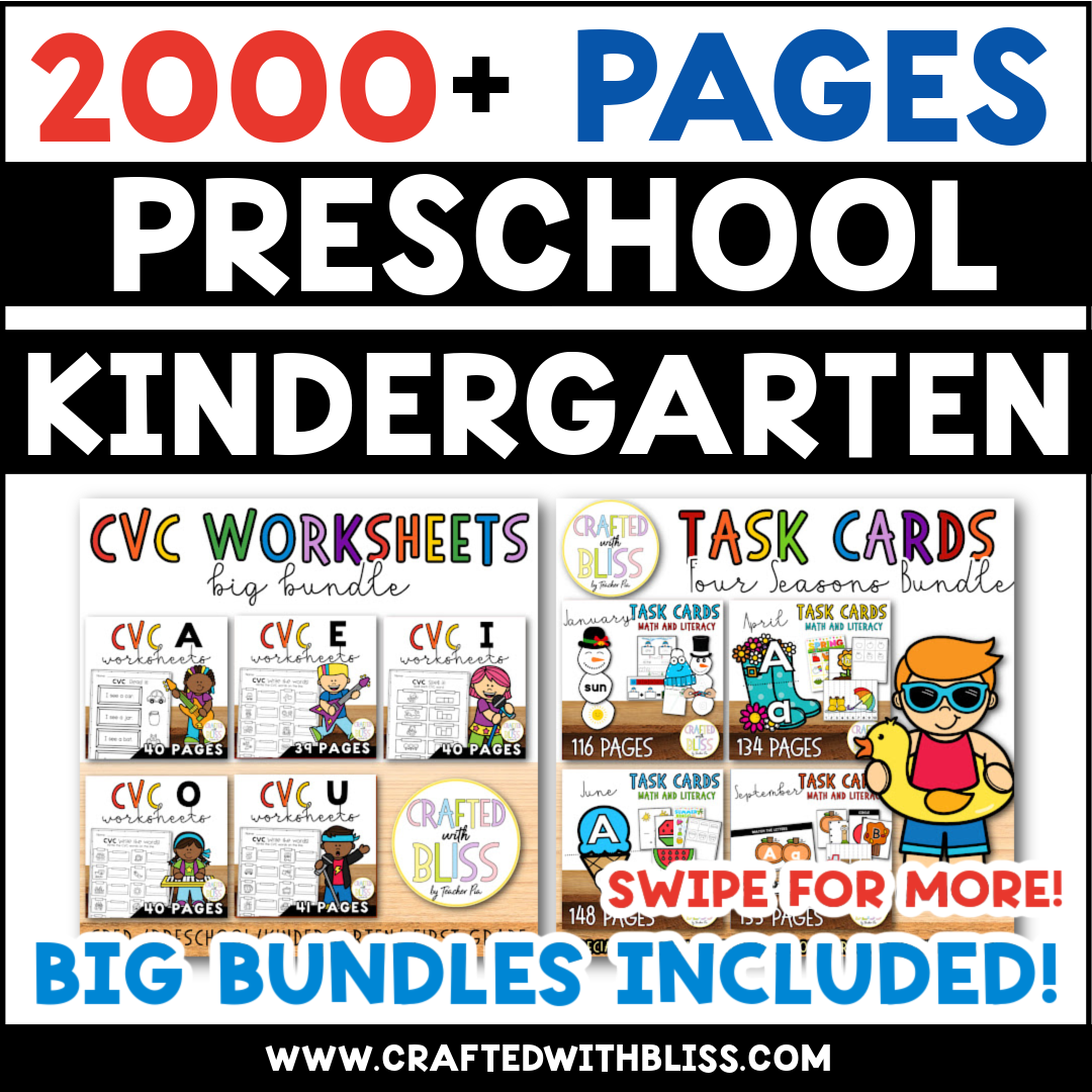 Pre-K Worksheets and Activities Mega Bundle,2000+ Pages of Preschool and Kindergarten Activities, Homeschool Printable, Preschool Curriculum