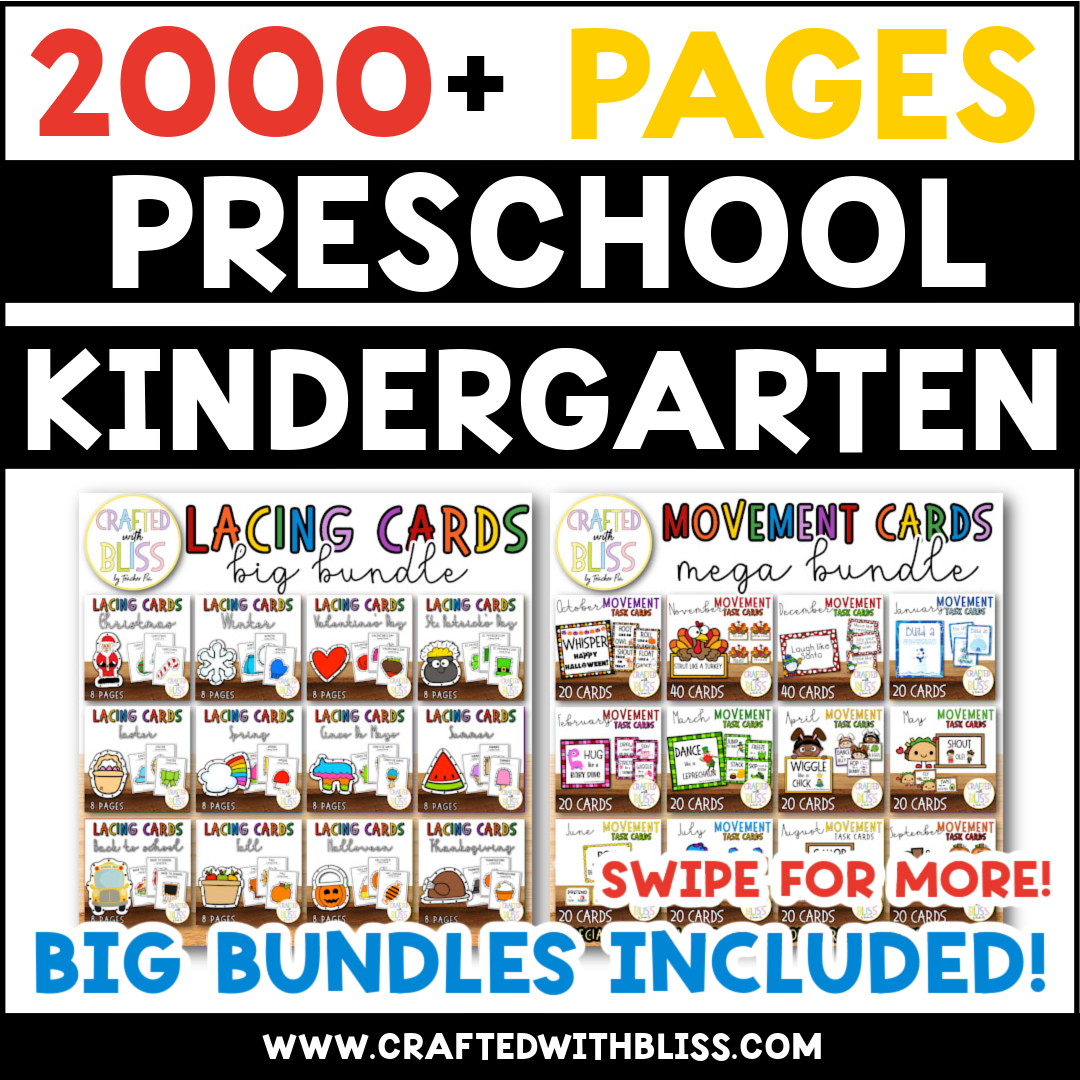 Pre-K Worksheets and Activities Mega Bundle,2000+ Pages of Preschool and Kindergarten Activities, Homeschool Printable, Preschool Curriculum