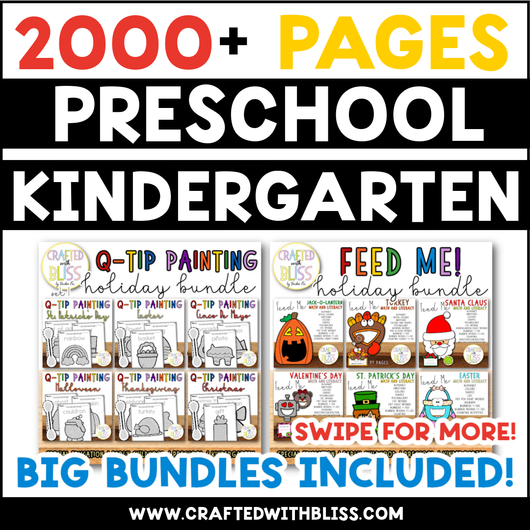 Pre-K Worksheets and Activities Mega Bundle,2000+ Pages of Preschool and Kindergarten Activities, Homeschool Printable, Preschool Curriculum