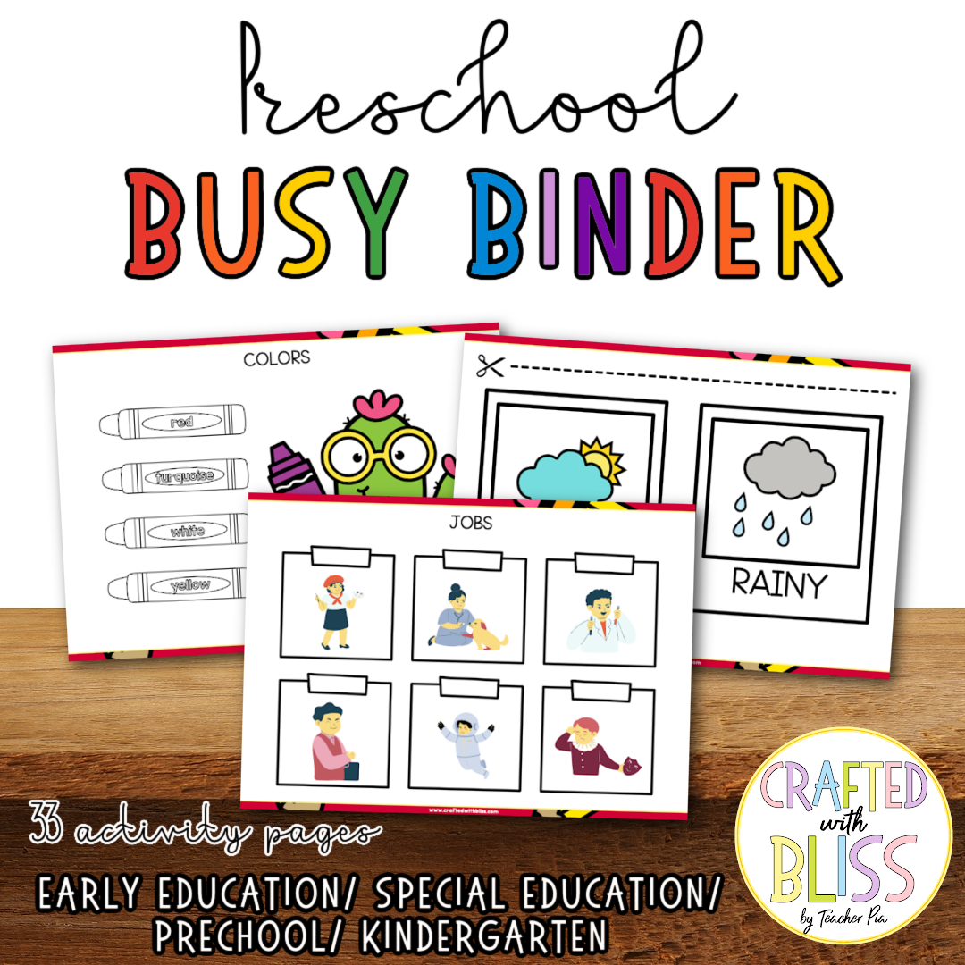 Themed Busy Book/Binder Growing Bundle (SpEd, Toddler and Pre-K) Preschool Busy Book! Save More with this bundle!