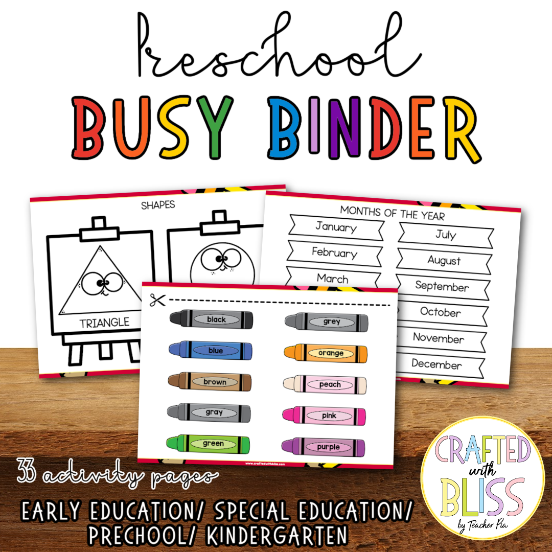 Themed Busy Book/Binder Growing Bundle (SpEd, Toddler and Pre-K) Preschool Busy Book! Save More with this bundle!