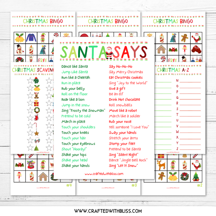 FREE Christmas Games Printable – CraftedwithBliss