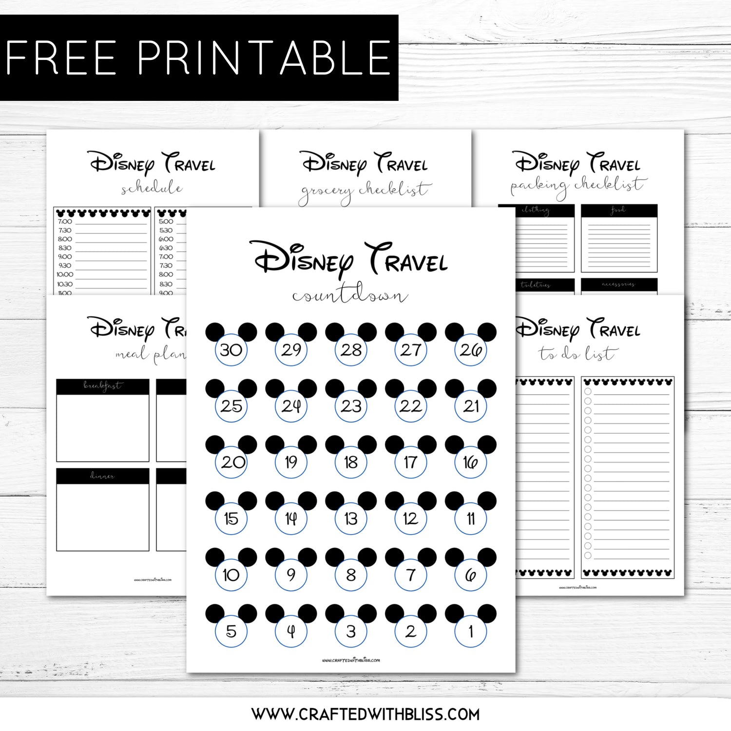 Free Disney Planner Printable CraftedwithBliss