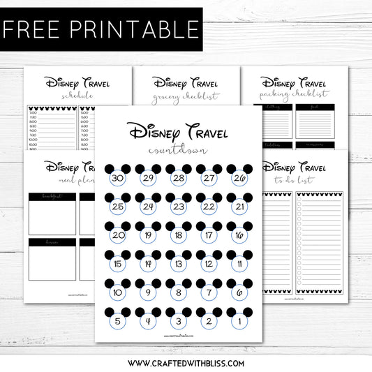 Free Disney Planner Printable