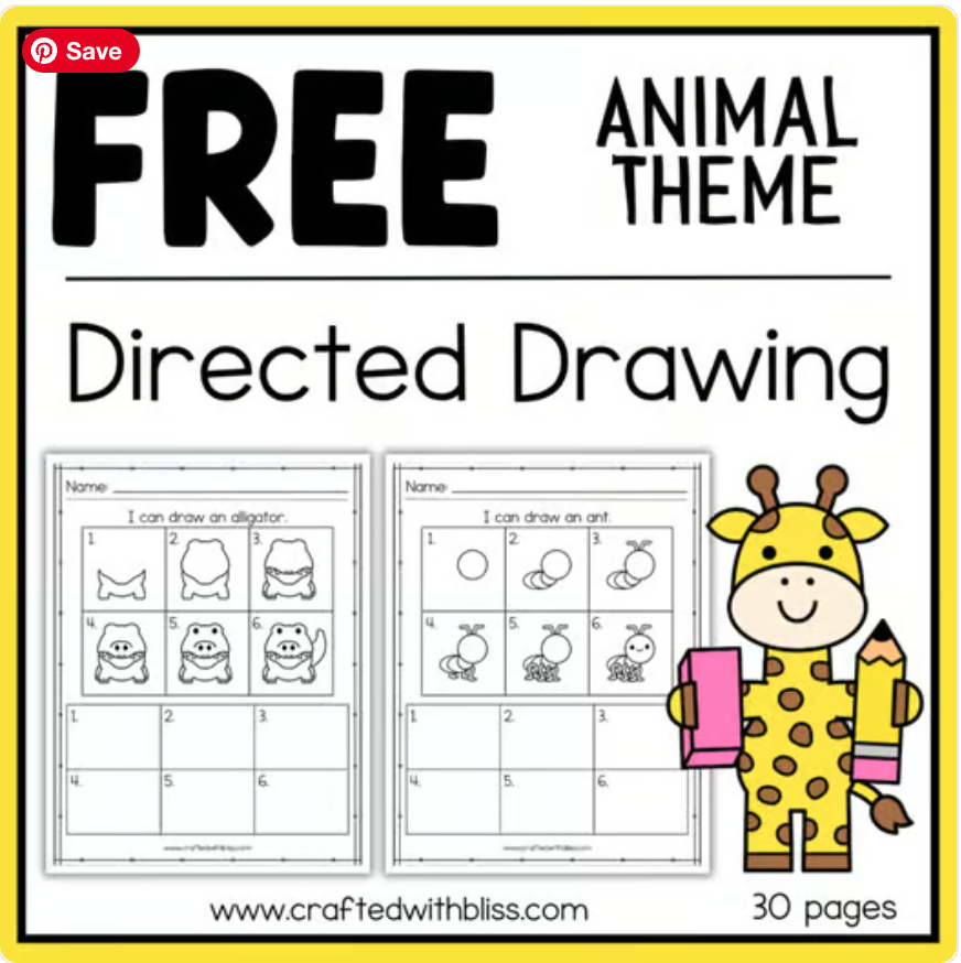 How to Make Phonics Fun FREE Animals Directed Drawing Worksheet