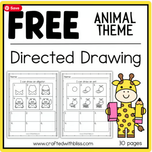 How to Make Phonics Fun FREE Animals Directed Drawing Worksheet