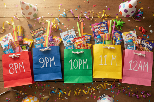 DIY New Year's Eve Countdown Bags for Kids (Hourly Activities)