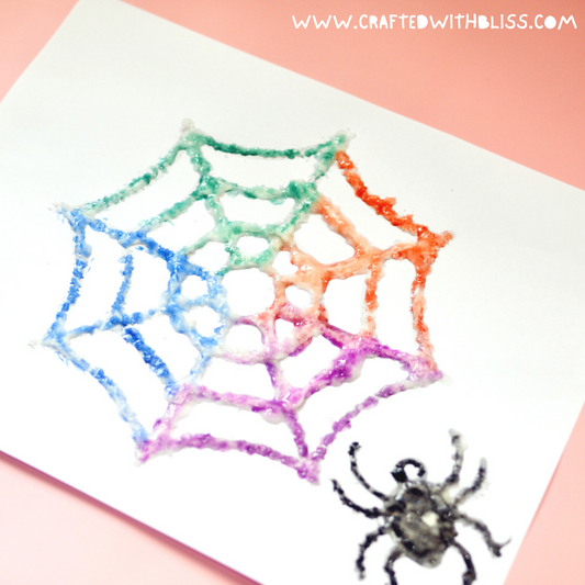 Spider Web Easy Salt Painting