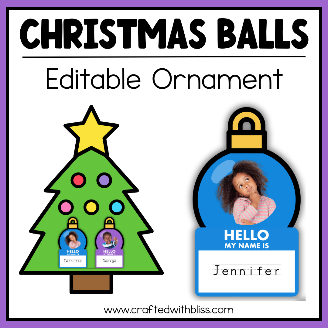 Editable Christmas Balls Ornament – Canva Template