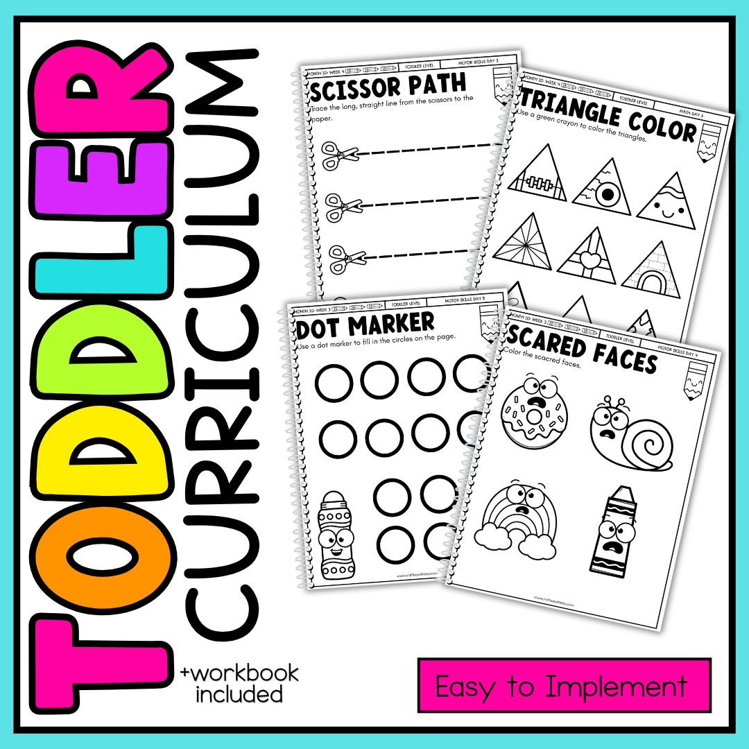 May Month 10 Toddler Curriculum Workbook Homeschool Tot School Daycare