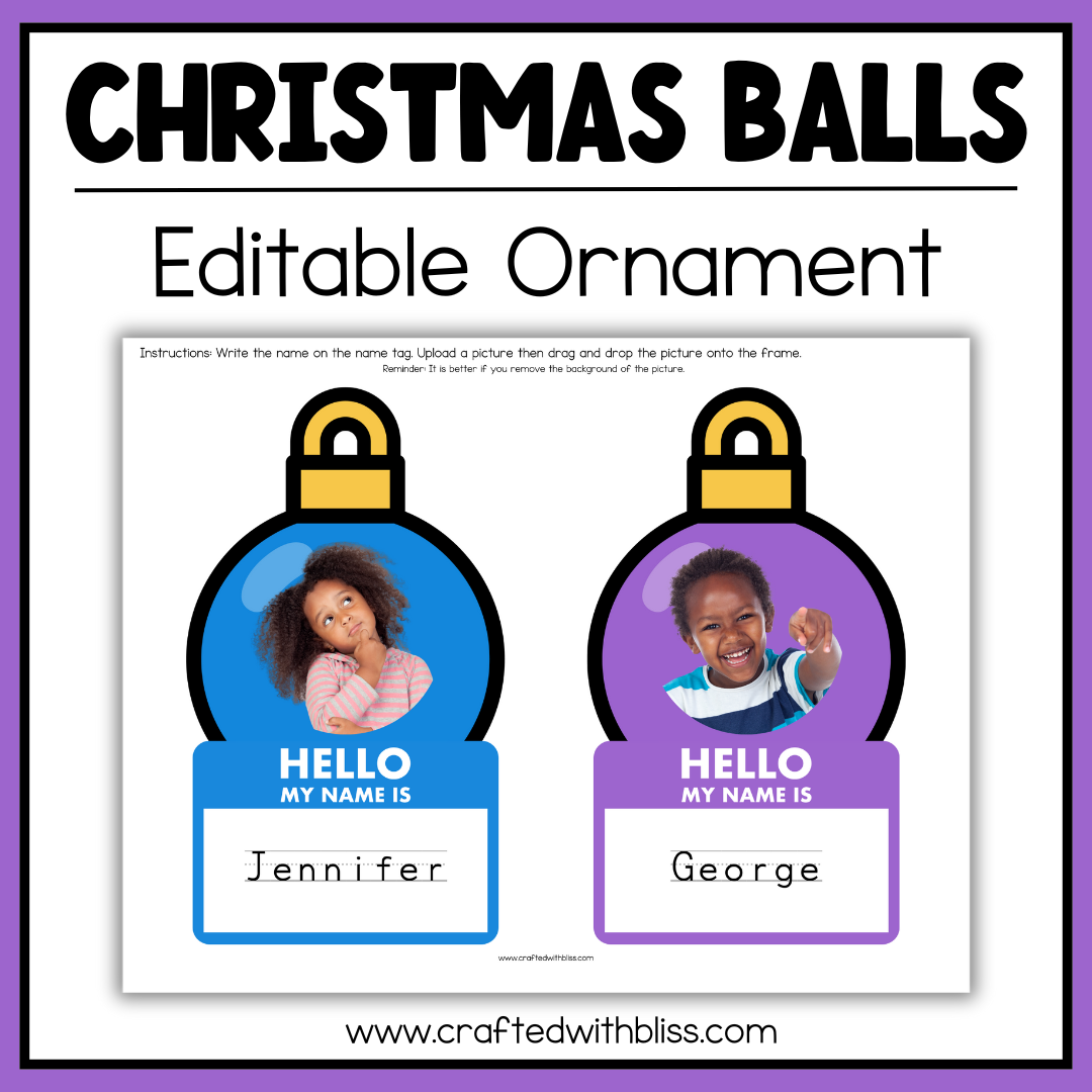 Editable Christmas Balls Ornament – Canva Template