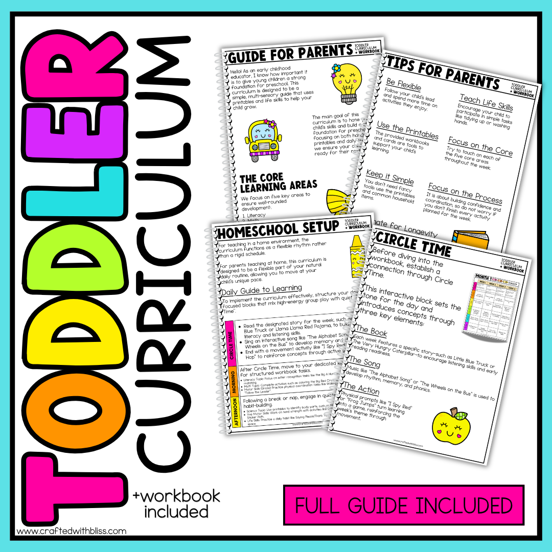May Month 10 Toddler Curriculum Workbook Homeschool Tot School Daycare
