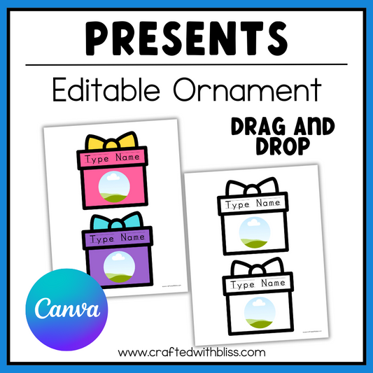 Editable Gift Ornament – Canva Template