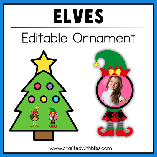 Editable Elf Ornament – Canva Template