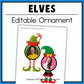 Editable Elf Ornament – Canva Template