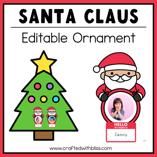 Editable Santa Claus Ornament – Canva Template