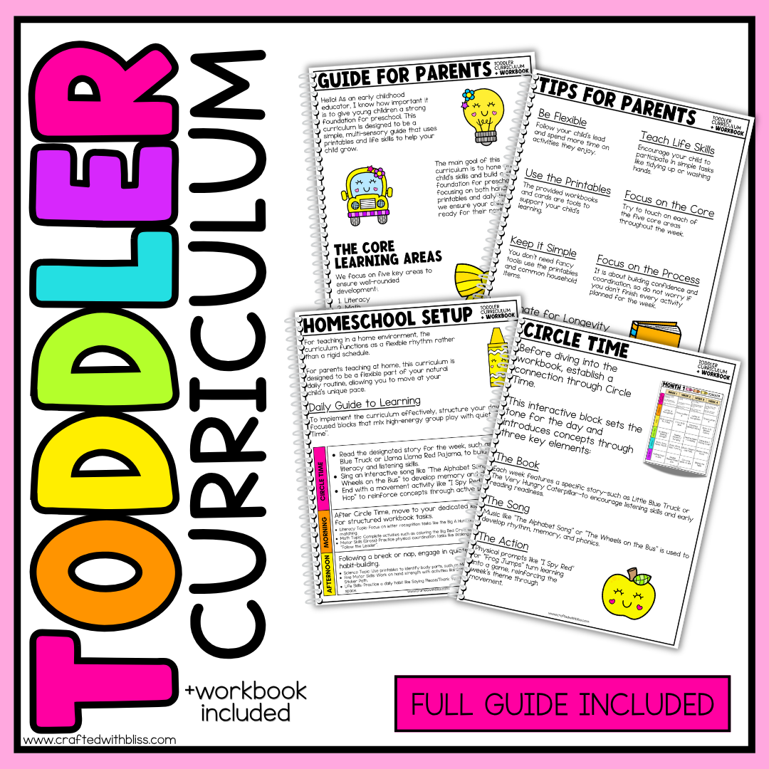 June Month 11 Toddler Curriculum Workbook Homeschool Tot School Daycare
