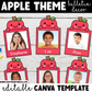 Editable Apple Theme Photo Craft Back to School Fall Bulletin Board Decor Canva